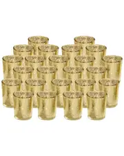 Fresh Fab Finds 24pc Gold Votive Tealights Candle Holders