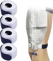 Catheter Leg Bag Strap 26''X 1'' Urine Drainage Bag Straps 4 Pcs Leg Urinary Bag Fixation Tapes Anti Slip Irritation Catheter Stabilization Devices with Soft Elastic Fabric Urinary Legband