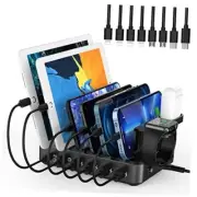 Charging Station for Multiple Devices,68W 6 Ports USB Charger Station with 20W