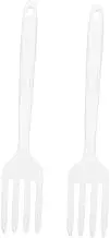 Gatuida 2 Pack Silicone Pasta Forks Cooking Forks Nonslip Handle Heat Resistant for Stirring Serving in Kitchen