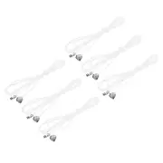 6pcs Pull Cord for Ceiling Switch Pull Cord String Chain Extension White Silver