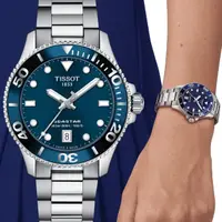 在飛比找momo購物網優惠-【TISSOT 天梭 官方授權】Seastar 1000 海