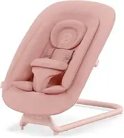Cybex Lemo Self-Bouncing Baby Bouncer for Playing and Relaxing with Adjustable Harness and Breathable Mesh Backrest, Comfort Inlay with Head Hugger, and Stand, Pearl Pink