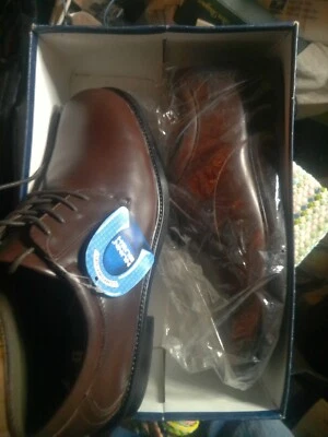 Nunn Bush Genuine Leather Upper Shoe 9M Dark Brown Arthur Smooth Comfort Gel