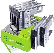 WORKDONE 6 Pack - 3.5" Hard Drive Caddy with 2.5" Hard Drive Adapter - Compatible with Dell PowerEdge Server 14th-15th Gen.- Manual - Sticker - Screwdriver - Strong Screws