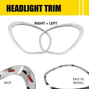 For MINI R60 Cooper Countryman 11-2016 Chrome Headlight Trim Ring Bezel Pair US (for: Mini)
