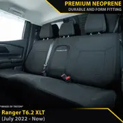 Ford Ranger T6.2 XLT Premium Neoprene Rear Row Seat Covers (Available)
