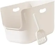 Generic Cat Litter Box High Sided Large Cat Pet Supplies Cage Splashproof Litter Pan Open Top for Kitten Small and Medium Animals, XL