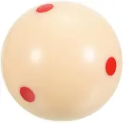 uxcell 2-1/4" Pool-Billiard Cue Ball with Red 6 Dots, Pro Cup Cue Ball Practice Training Pool Ball for Billiard Room Game Room, Beige