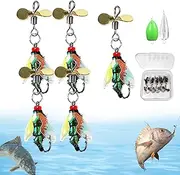 Fly Fishing Lures - 24-Piece Assorted Artificial Bait Kit | Reflective Sequin Trout Flies, Carp Fishing Accessories, Saltwater and Freshwater Fishing Equipment with Tackle Box (Multi-