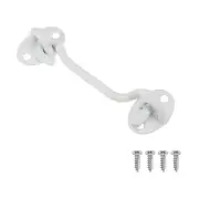 4" Hook Eye Latch, Privacy Hook and Eye Latch Gate Latch Lock, White