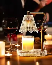 Candle Warmer Lamp with Timer & Dimmer, Glass Lamp Candle Warmer for Jar Cand...