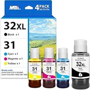 31 32XL Ink Bottle, Smart Tank 7602 5101 6001 651 Ink Refill Compatible with HP 31 Ink 32XL Black Ink Bottle Set for Smart Tank 5101 7602 5000 651 5103 6001 7301 7001 7302 5102 7002 7006 Printers