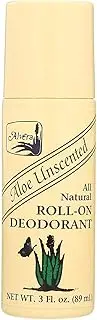 Alvera All Natural Roll-On Deodorant Aloe Unscented 3 oz Pack of 3