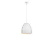Armis Pendant Light Matte White Tiled Ellipse