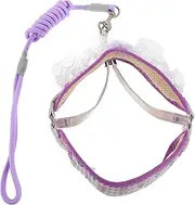 HANABASS Adjustable Dog Harness Leash Pet Traction Harness for Small Medium Dogs for Outdoor Walking and Training