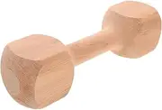 Kisangel Wooden Dumbbells for Home Gym Safe Natural Material Motivates Exercise Equipment for Kindergarten