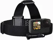 Sametop Head Strap Mount Compatible with GoPro Hero 12, 11, 10, 9, 8, 7, 6, 5, 4, Session, 3+, 3, 2, 1, Hero(2018), Fusion, Max, DJI Osmo Action Cameras