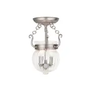 Livex Lighting 50502-91 Everett Semi-Flush Mount Brushed Nickel