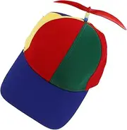 [DEARMAMY] Adult Baseball Hat with Removable Propeller Adjustable Baseball Cap Novelty Dragonfly Cap Detachable Adult Propeller Hat Baseball Cap