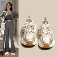 在飛比找蝦皮購物優惠-❤️威力寶媽❤️ 韓國版型5cm微厚底內增高運動鞋休閒鞋慢跑