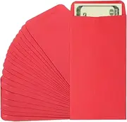uxcell Money Envelope, 25 Pack 6.5" x 3.5" Cash Envelopes Money Holder Bags Budgeting Saving Challenge Letter for Gift Coins Checks Tickets Jewelry Passport Card, Red
