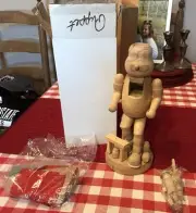 Vintage Zim's Unfinished Wood PUPPET MAKER Nutcracker 11" Christmas Project