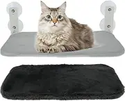 Cat Window Perch Foldable Space Saving Cat Hammock Hanging Cat Window Hammock Seat with Suction Cups Strong Bearing Capacity Cat Hammock Replaceable Window Mounted Cat Bed for Cats Kitten