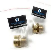 G Thread (Metric BSPP) Male to NPT Thread Female Pipe Fitting Adapter - Hose Connector Lead-Free Adapter (Two 1/2 inch)
