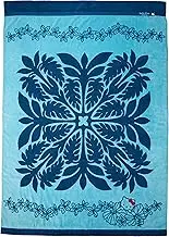 [Cassimum Island Style] Hawaiian Quilt Pattern Hello Kitty & Ray (Kathymum x Hello Kitty) 86110004 Women's 86110004B Shell Ginger Blue Approx. Width 140cm x Height 190cm, Shell Ginger Blue, 約