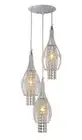 3-light Adjustable Crystal Chrome-finish Chandelier - Chrome