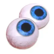 78mm Side Glance Blue Eye Flatback Cabochon for Jewelry Making, Dolls, Taxidermy