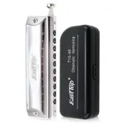 East top harmonica chromatic harmonica C key 10 holes 40 tones stainless steel c