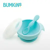 在飛比找momo購物網優惠-【Bumkins】寶寶矽膠餐碗組(水藍)