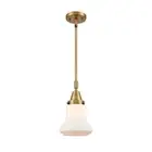 Innovations Bellmont 1 Light 6.5" Mini Pendant, BB/Frosted - 447-1S-BB-G191