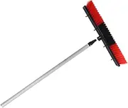 Water Fed Pole Kit, Solar Panel Cleaning Brush and Pole Water Fed Pole Kit, Window Glass Solar Panel Cleaning System Washing Equipment Tool for Cleaning Window Solar Panels 4m Pole 50cm Water Brush
