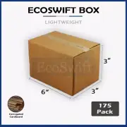 175-Box 6x3x3 EcoSwift Cardboard Packing Moving Shipping Box Corrugated Carton