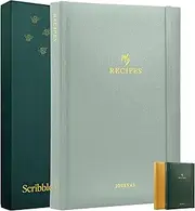 Scribble & Dot® Recipe Book To Write In Your Own Recipes | Create Your Own Cookbook Journal | Hardback Premium Recipe Journal | Keepsake Recipe Notebook| Food Diary DIY Colour Tabs | AirFryer