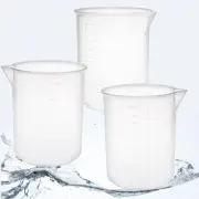 PP Plastic Beaker 1000ml Measuring Cup Graduated Beaker Transparent for Lab a...