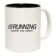 Running Cheaper Than Therapy Mug Cup