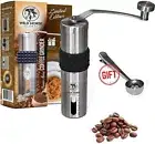 Manual Coffee Mill Burr Grinder Stainless Steel,4 TBS - Portable Coffee Grinding