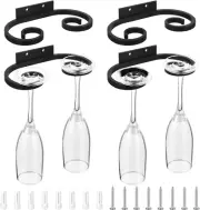 Wall Mounted Wine Glass Rack Stemware Wine Glasses Holder Metal Wine Glass Hange