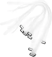Abaodam 10pcs Goal Straps Loop and Hook Fixing Strap Cable Ties Fastener Sewing Strip Reclosable Fixing Cable Fixing Strip Adhesive Strips Fixing Sticker Polyester White