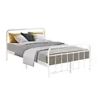 Bed Frame Metal Frames LEO - Double (White)