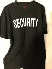 New without Tags Brand Military Style Black Security T Shirt Large
