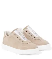 [Dolce & Gabbana Kids] Dolce & Gabbana Kids Canvas slip-on shoes UK 12.5 beige