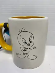 RAE DUNN Looney Tunes Tweety Bird Coffee Mug "I TAUT I TAW A PUTTY TAT!"