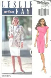 Butterick Sewing Pattern 5445 Jacket Dress Misses Size 18-22 Leslie Fay