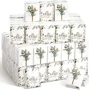 Seajan 120 Pack Bible Travel Size Tissue Bulk 4 Ply Christian Pocket Tissue with Bible Verse Mini Facial Tissue Small Individual Tissue for Home Bag Pocket Car Wedding Homeless Gifts (Fresh Style)