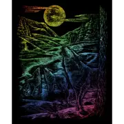 Rainbow Foil Engraving Art Kit 8"X10" Howling Wolves